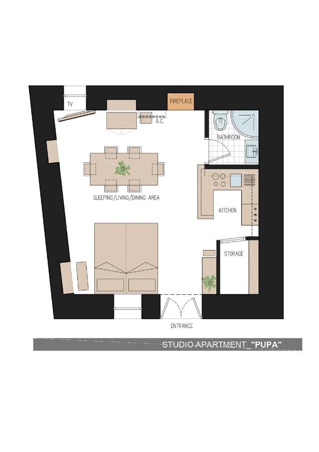 דוברובניק Studio Apartment Pupa מראה חיצוני תמונה